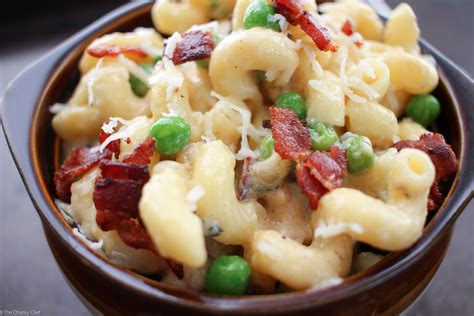 Creamy Mac And Cheese With Peas Bacon And Caramelized Onions 25 The