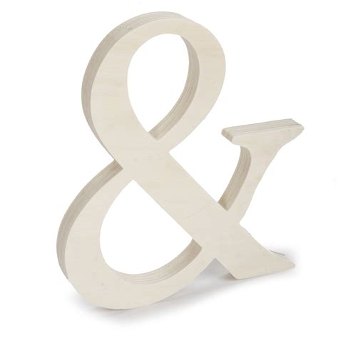 Fancy Unfinished Wood Letter Ampersand Symbol 7 12 Inches Joann