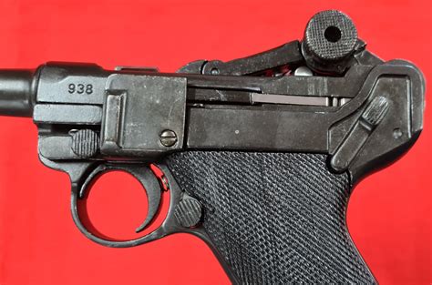 Replica Ww1 Ww2 German Luger Pistol By Denix Black Grip Jb Military