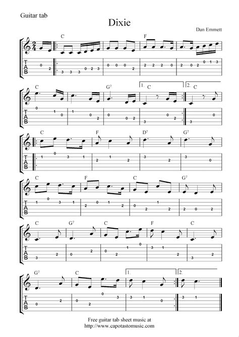 If you are a beginner guitar player you can learn easily how to play the guitar with these very easy songs of all genres. free sheet music - thumbgal