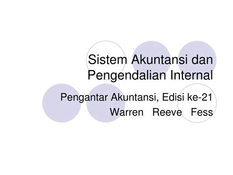 Ppt Sistem Akuntansi Dan Pengendalian Internal Powerpoint