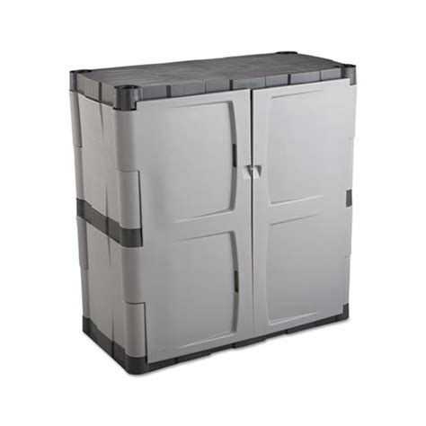 Unique, snap together cabinet design offers quick and easy assembly. Rubbermaid Double-Door Storage Cabinet - Base - RUB7085 ...