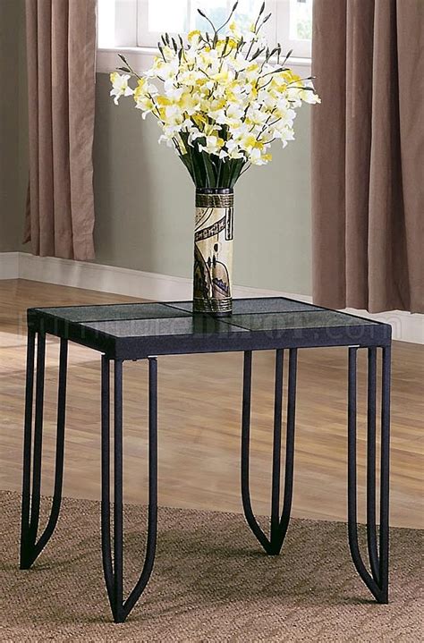 Some of them are treated with a waterproof coating black metal dining sets come in various styles. Metal Frame Modern 3PC Table Set w/Removable Tile Tops