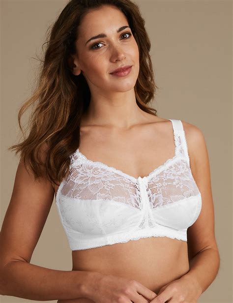 Total Support Floral Jacquard Lace Full Cup Bra B G M S Collection