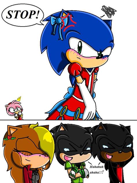 Sonic In A Dress By Emmy Hedgehog By Jh Production On Deviantart
