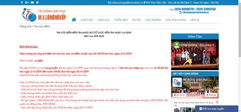 Tra cứu điểm thi vào lớp 10 năm 2020 toàn quốc. Hướng dẫn tra cứu điểm thi vào lớp 6 - Năm học 2019-2020