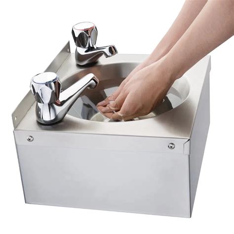 Commercial Stainless Steel Hand Wash Basin With Taps