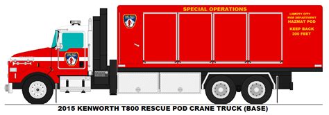 2015 Kenworth T800 Rescue Pod Crane Truckbase Liberty City Fire