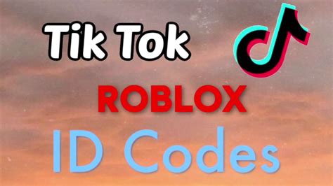 Enjoy the video and don't forget to enter the giveaway. Roblox Tik Tok ID Codes || FULL SONGS - YouTube