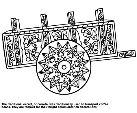 Costa Rica Oxcart Coloring Page Free Printable Coloring Pages For Kids