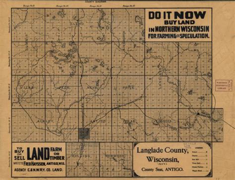 Map Of Langlade County Wisconsin Map Or Atlas Wisconsin Historical