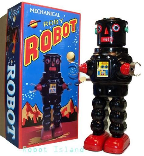 R 35 Robot Tin Toy Windup Meets Robby The Robot Black Robby The Robot