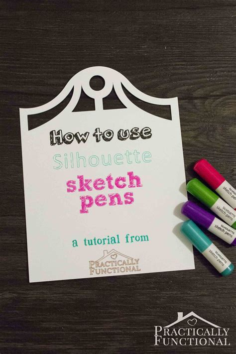 How To Use A Silhouette Cameo Silhouette Sketch Pens