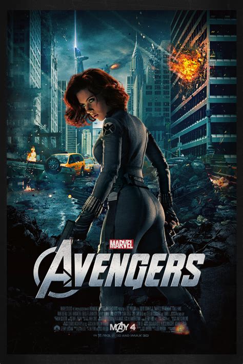 The Avengers Black Widow Theatrical Poster Black Widow Avengers