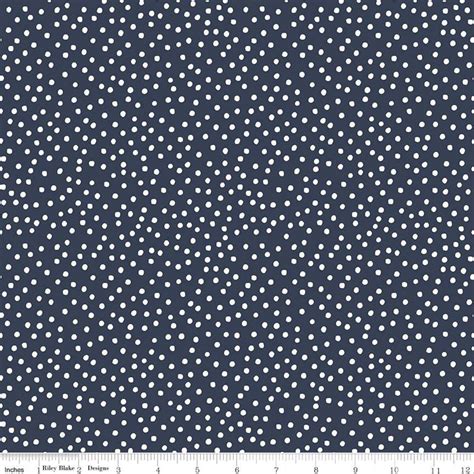 Gingham Foundry 12 Yard Increments Cut Continuously Navy Dots
