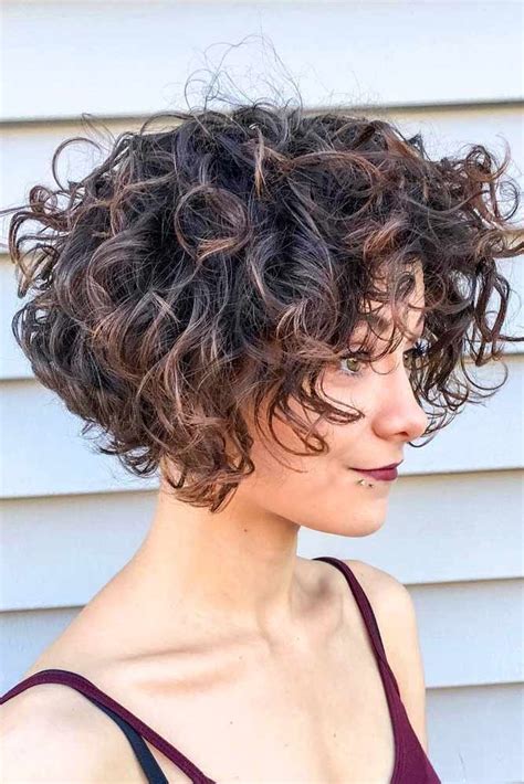 The pixie haircut looks great on straight and wavy hair, especially if an arrangement is made with a slightly messy effect. 25 Curly Bob Ideas to Add Some Bounce to Your Look | Short ...