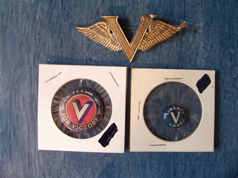 V For Victory Pins Victorious Ebay Cards