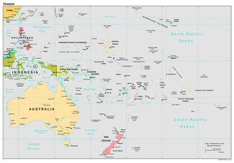 Australia And Oceania Map With Capitals