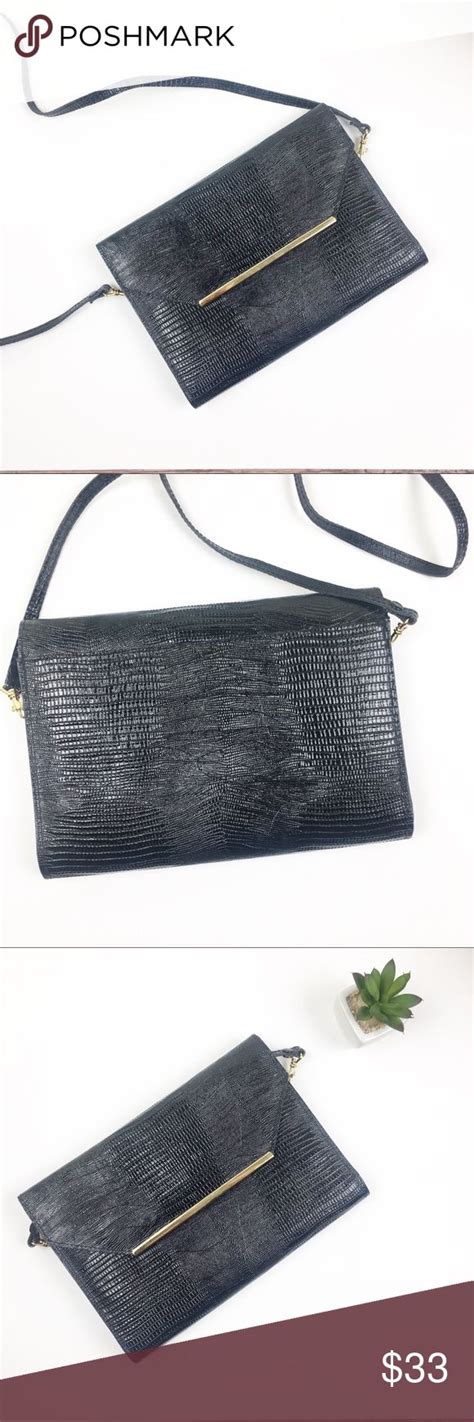 Snakeskin Embossed Faux Leather Clutch Leather Clutch Faux Leather