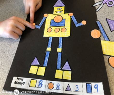 Geometric Shapes Robot Math Crafts Whimsy Workshop Teaching