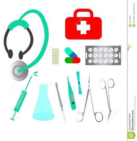 Medical Doctor Equipment Set Stock Vector Illustration Of Care Sign