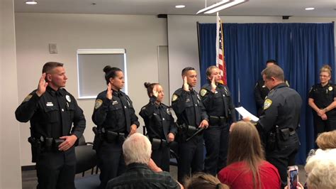 Welcome To Five New Officers Being Sworn In Youtube