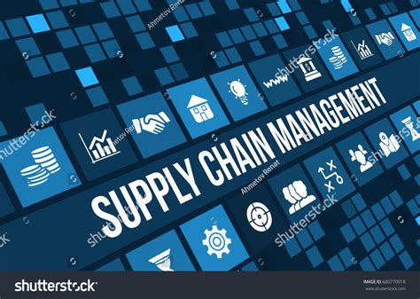 Supply Chain Management Concept Image Business Stock Illustration 680770918
