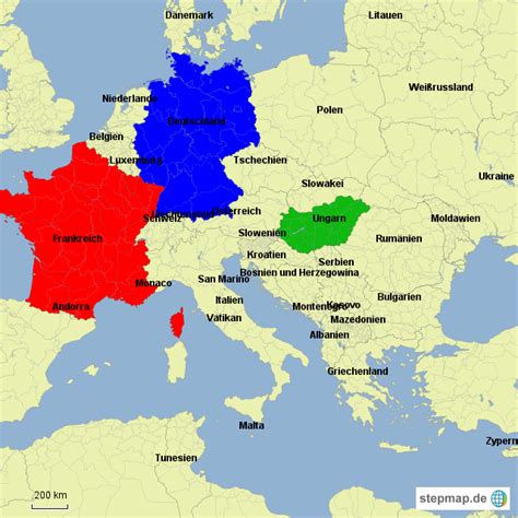 Site internet de l'ambassade de france en es wird von un women veranstaltet und gemeinsam von frankreich und mexiko ausgerichtet, wobei. Deutschland Frankreich Ungarn von Ush85716 - Landkarte für ...