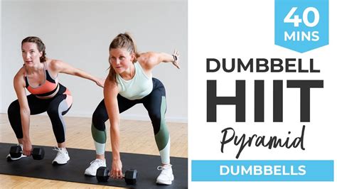 40 minute dumbbell hiit workout at home intense full body pyramid workout youtube