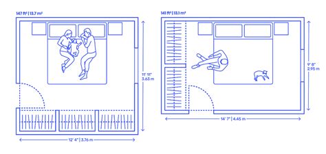 Bedroom Layouts Dimensions And Drawings