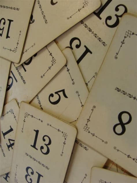 Antique Numbered Playing Cards Great For Table Numbers Etsy