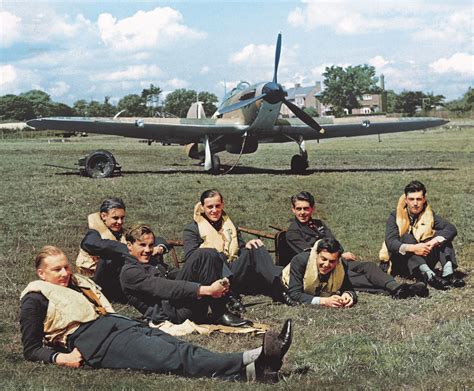 29th July1940 Hawkinge Airfield The Men Of 32 Squadron Waiting For