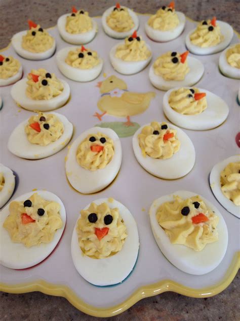 Happy Easter Deviled Egg Chicks Easter Baking Decorated Easter