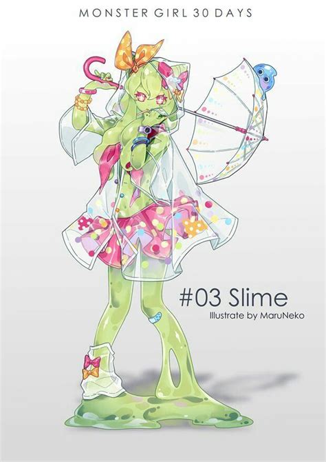 03 Slime Monster Girls 30 Days Challenge Maruneko Fantasy Character