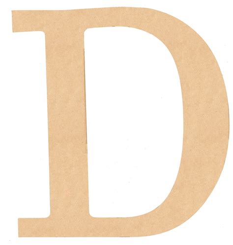 10"H LETTER "D" NATURAL #d | Mdf letters, Lettering, Home decor
