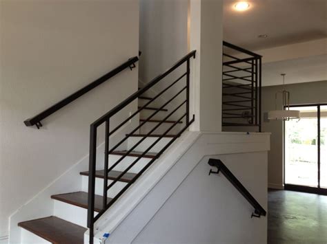 What are the shipping options for metal stair railings? Stylish Horizontal Stair Railings Elegant Iron Studios ...
