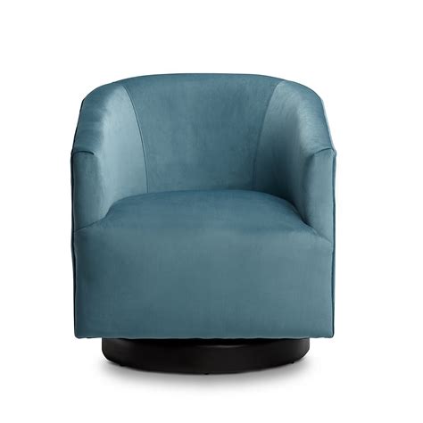 Browse stylish lounge chairs, dining room chairs, outdoor seating and more. Charlotte Light Blue Velvet Swivel Accent Chair | Living ...