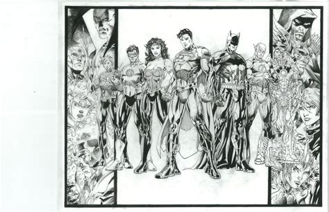 Justice League Inks Pencils By Jim Lee By Truby218 On Deviantart