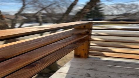 Wood And Steel Deck Railing Youtube