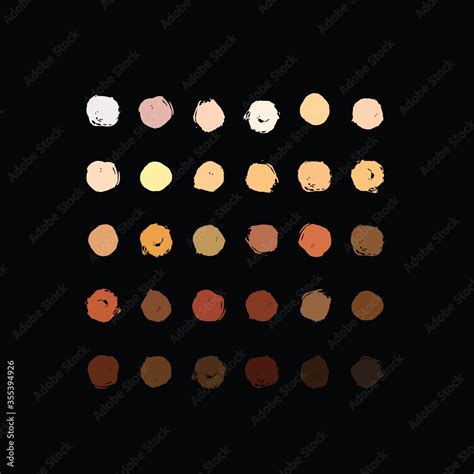 Plakat Skin Tone Color Palette Swatches Color Palette From Dark To