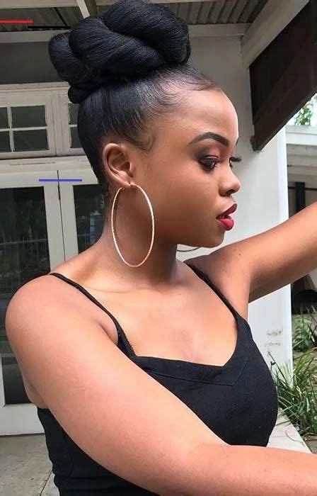 High Bun Updo Using Jumbo Braiding Hair As A Protective Style For Black Women Protectiv