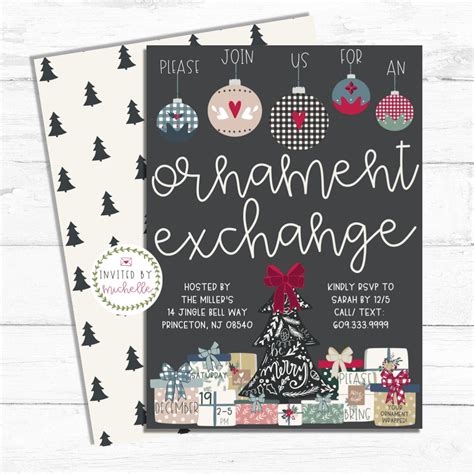 Ornament Exchange Invite Ornament Exchange Ornament Exchange