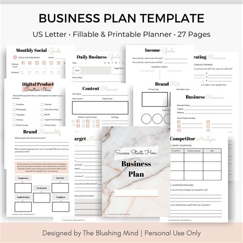 Business Plan Template Business Planner Small Business Online