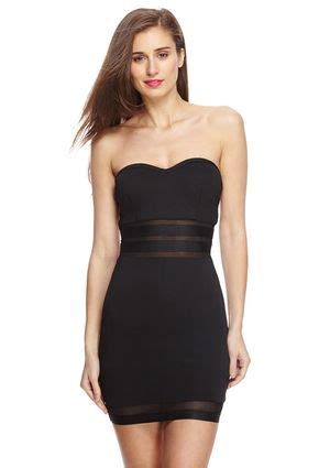 Ideeli WOW COUTURE Strapless Bandage Dress With Mesh Cutouts Wow