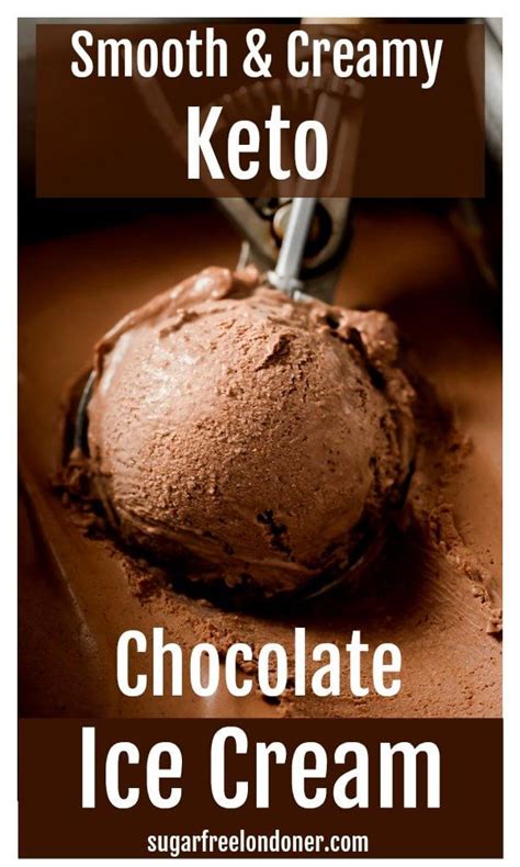 Chocolate Ice Cream Is In A Bowl With The Words Smooth Creamy Keto