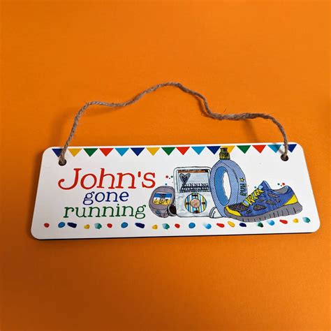 Personalised Gone Running Sign By Alice Palace