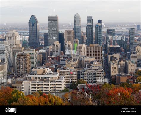 Quebeccanada View Of Downtown Montreal Stock Photo Alamy