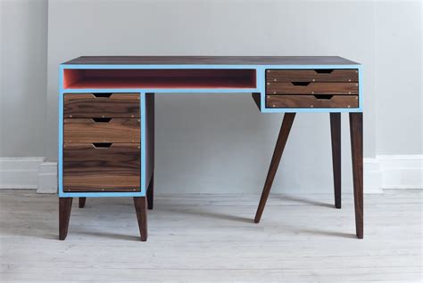 Hand Made Mid Century Modern Desk By Kevin Michael Burns