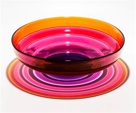 Five Banded Bowl By Michael Trimpol And Monique Lajeunesse Art Glass