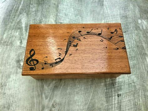 Personalized Music Notes Music Box Choose Your Song Laser Etsy Australia